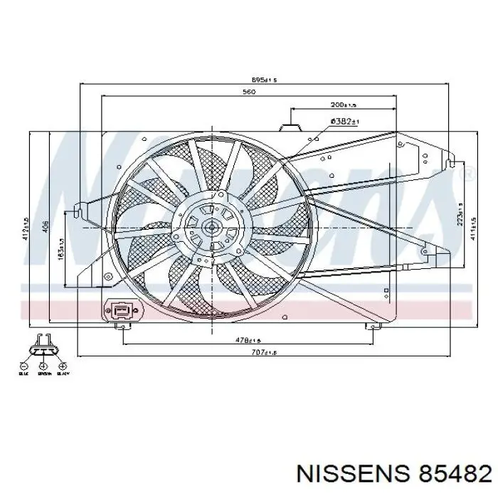 Вентилятор охлаждения Ford 1312596