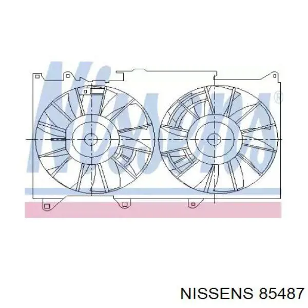Мотор вентилятора системы охлаждения правый 85487 Nissens