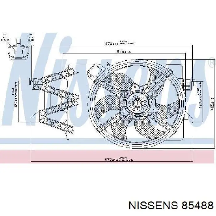 Ventilador de refrigeración 85488 Nissens