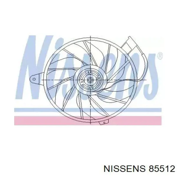 Ventilador (rodete +motor) refrigeración del motor con electromotor completo 85512 Nissens