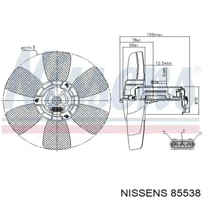 Электровентилятор охлаждения 85538 Nissens