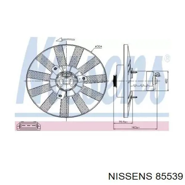 85539 Nissens мотор вентилятора системы охлаждения
