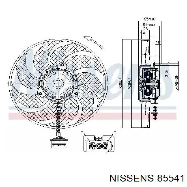 Электровентилятор охлаждения 85541 Nissens