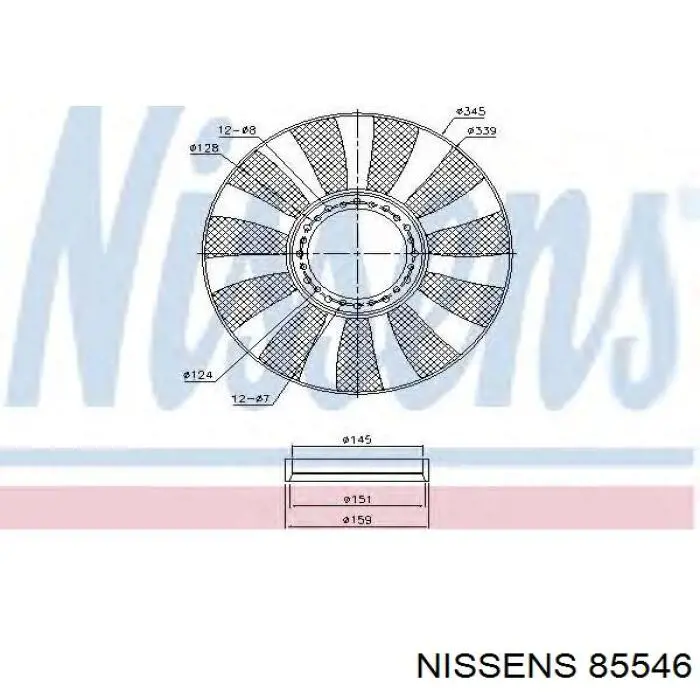 Электровентилятор охлаждения 85546 Nissens
