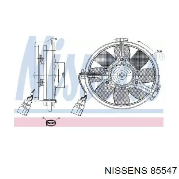 Электровентилятор охлаждения 85547 Nissens