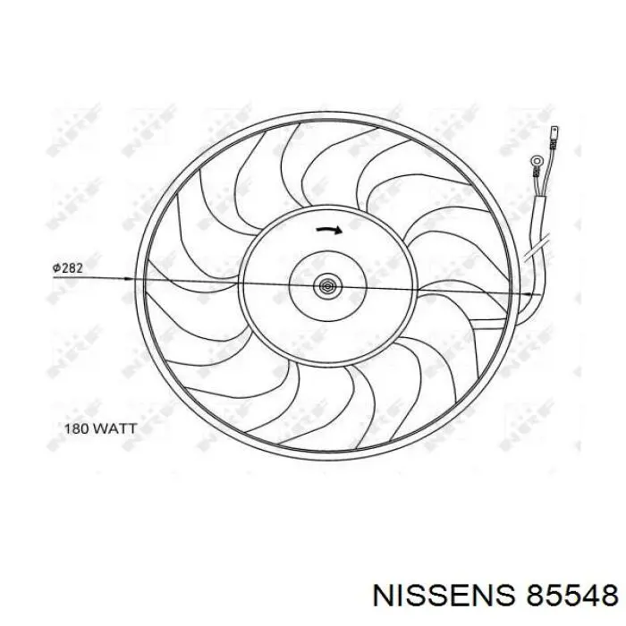 Купить 85548 Nissens Электровентилятор охлаждения в сборе (мотор+крыльчатка)
