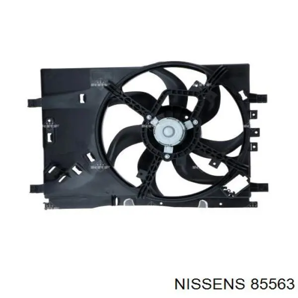 Difusor de radiador, ventilador de refrigeración, condensador del aire acondicionado, completo con motor y rodete 85563 Nissens
