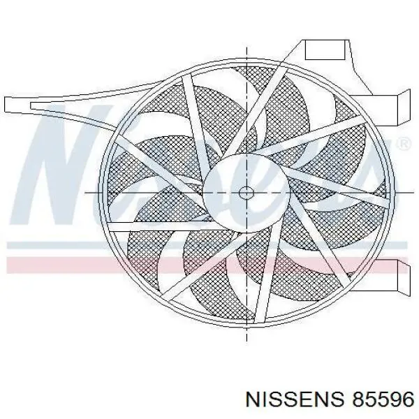 Ventilador (rodete +motor) refrigeración del motor con electromotor completo 85596 Nissens