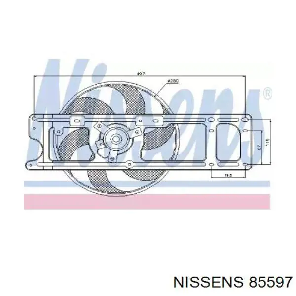 Электровентилятор охлаждения 85597 Nissens