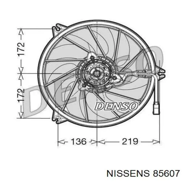 Купить 85607 Nissens Электровентилятор охлаждения в сборе (мотор+крыльчатка)
