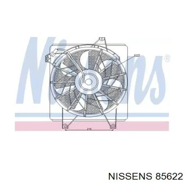 Диффузор радиатора охлаждения Nissens 85622