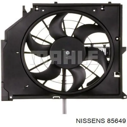 85649 Nissens difusor do radiador de esfriamento, montado com motor e roda de aletas