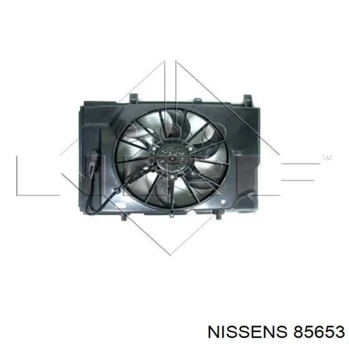 Difusor de radiador, ventilador de refrigeración, condensador del aire acondicionado, completo con motor y rodete 85653 Nissens