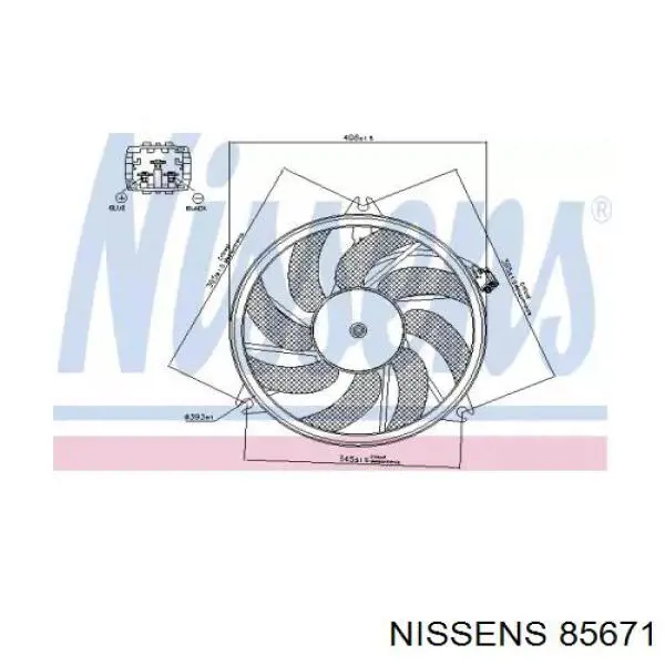 Электровентилятор охлаждения 85671 Nissens