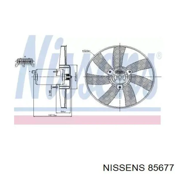 Электровентилятор охлаждения 85677 Nissens