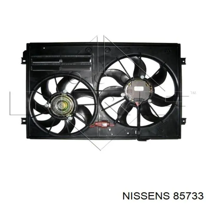 Ventilador (rodete +motor) refrigeración del motor con electromotor derecho 85733 Nissens