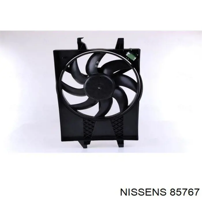 85767 Nissens difusor do radiador de esfriamento, montado com motor e roda de aletas