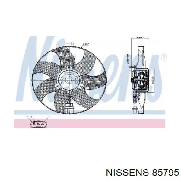 Электровентилятор охлаждения 85795 Nissens