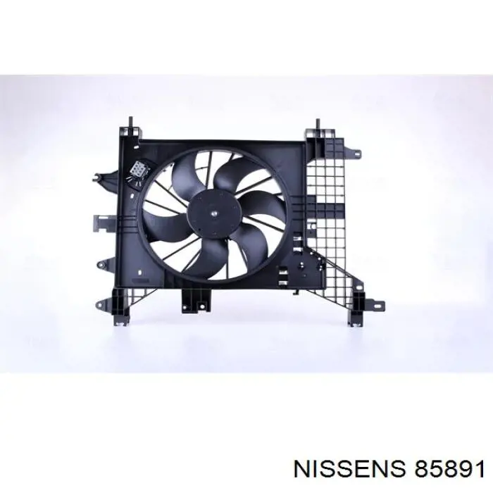 85891 Nissens difusor do radiador de esfriamento, montado com motor e roda de aletas