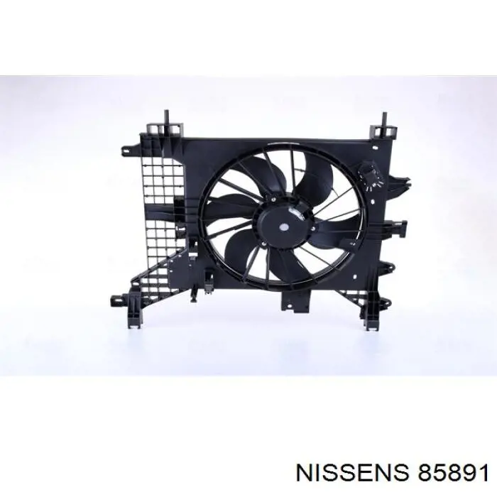 Difusor de radiador, ventilador de refrigeración, condensador del aire acondicionado, completo con motor y rodete 85891 Nissens