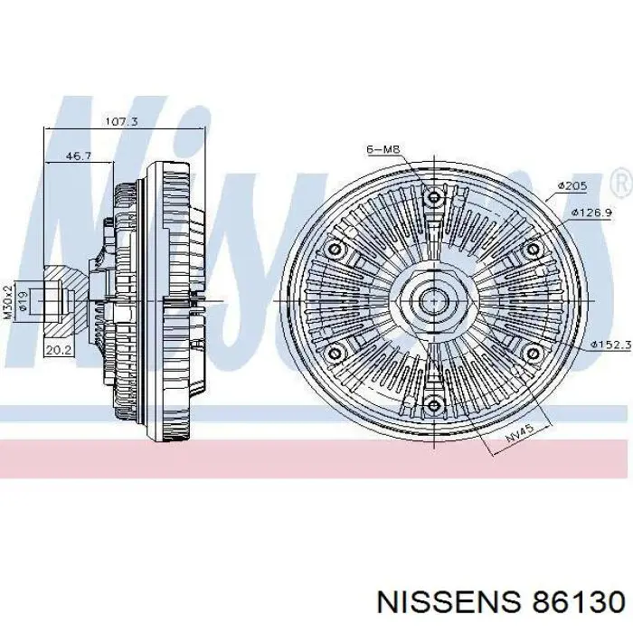 Муфта вентилятора Nissens 86130