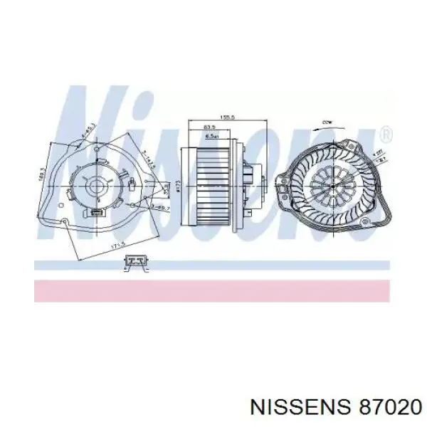 87020 Nissens вентилятор печки