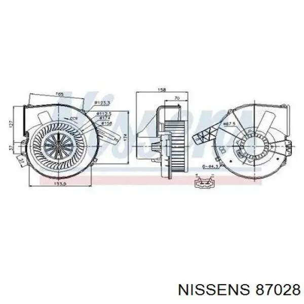 Мотор вентилятора печки (отопителя салона) Nissens 87028 цена, от 61.08 USD