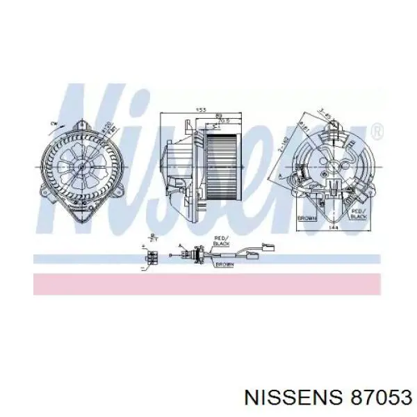 87053 Nissens вентилятор печки
