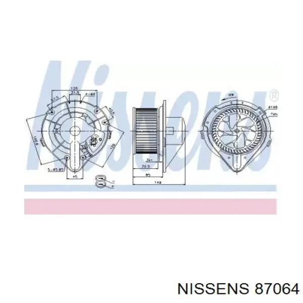 87064 Nissens вентилятор печки