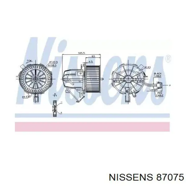 8K2820021B VAG motor de ventilador de forno (de aquecedor de salão)