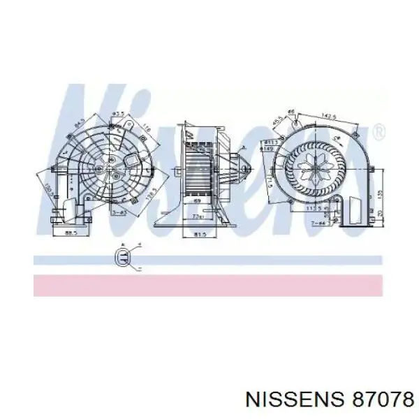 87078 Nissens Электромотор печки