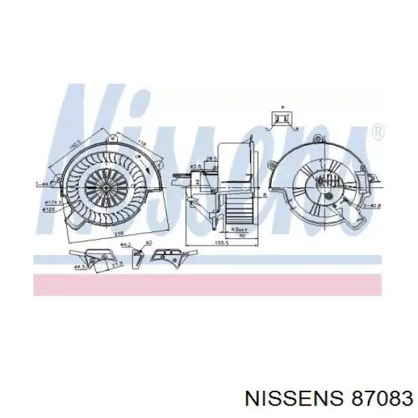 87083 Nissens Электромотор печки