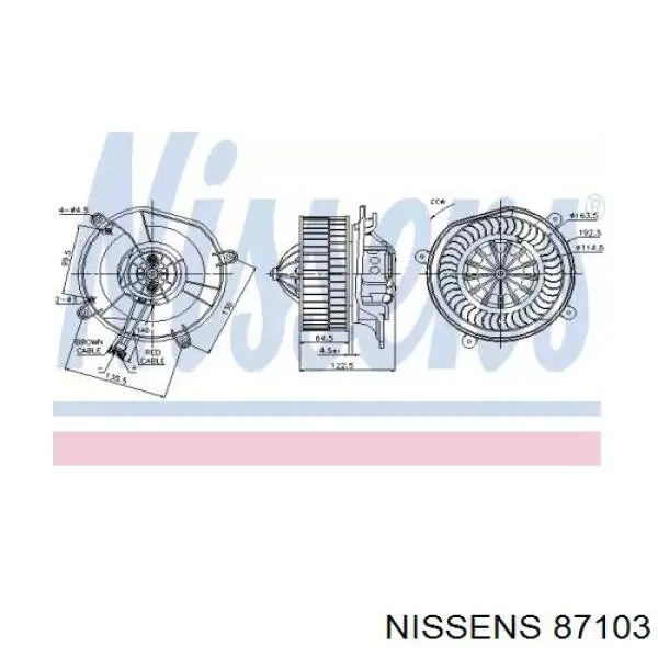 87103 Nissens вентилятор печки