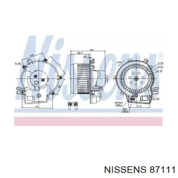 87111 Nissens вентилятор печки
