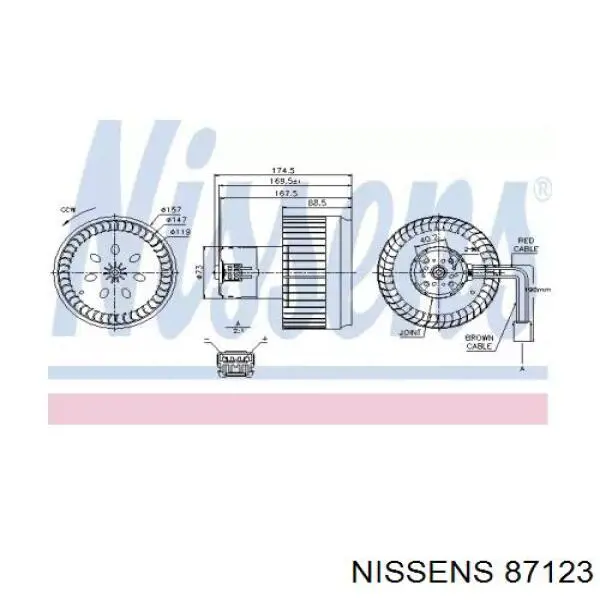 Вентилятор печки AB71000P Mahle Original