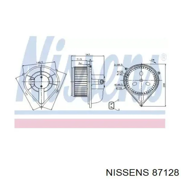 87128 Nissens вентилятор печки