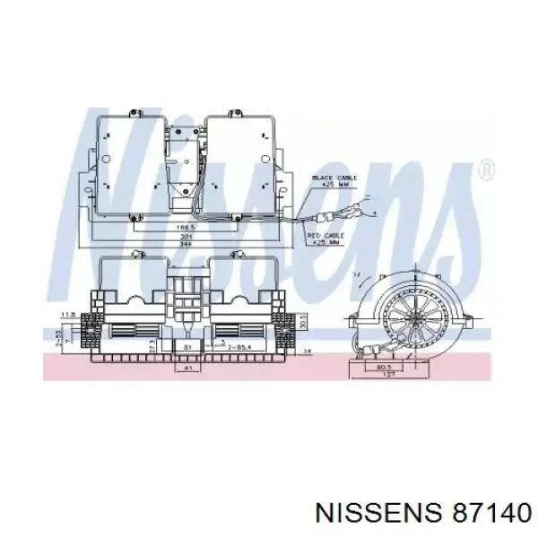Вентилятор печки 87140 Nissens