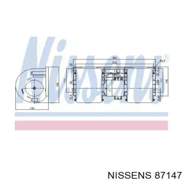 Моторчик печки Nissens 87147