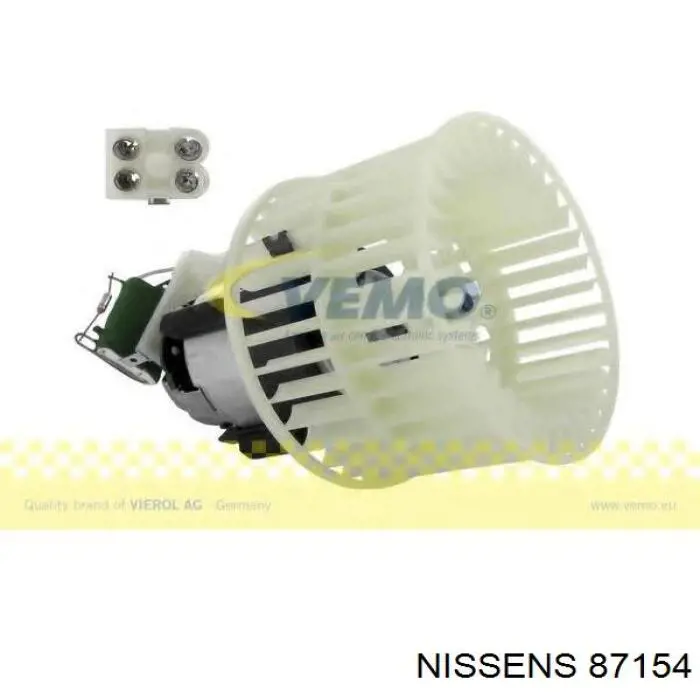 Мотор вентилятора печки (отопителя салона) Nissens 87154 цена, от 84.28 USD
