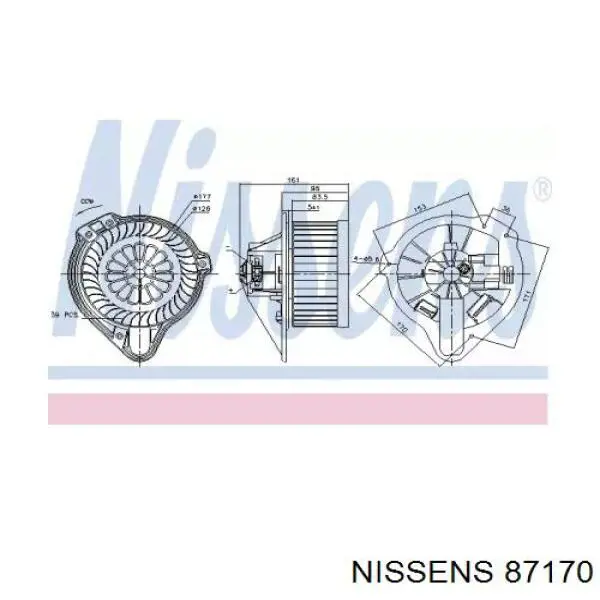 87170 Nissens вентилятор печки