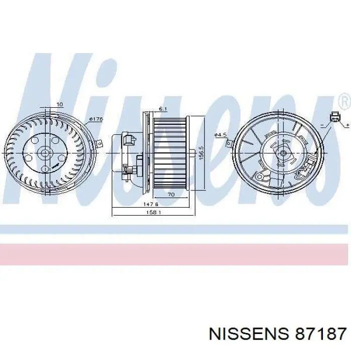 87187 Nissens вентилятор печки