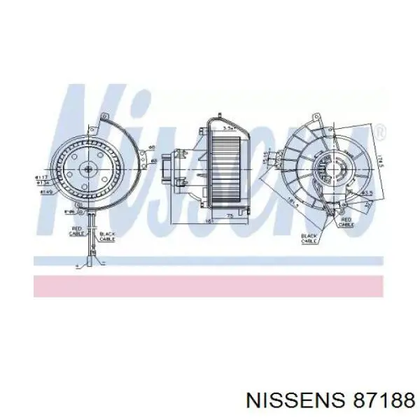 87188 Nissens вентилятор печки