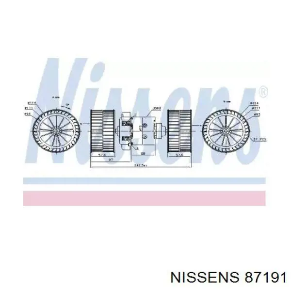87191 Nissens вентилятор печки