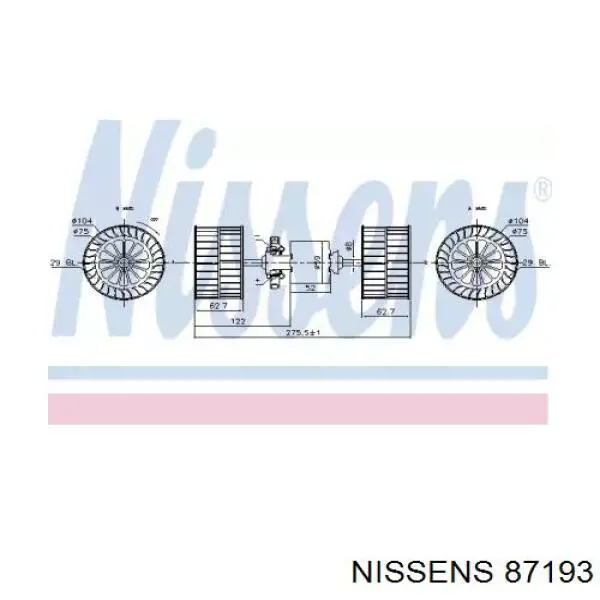 87193 Nissens вентилятор печки