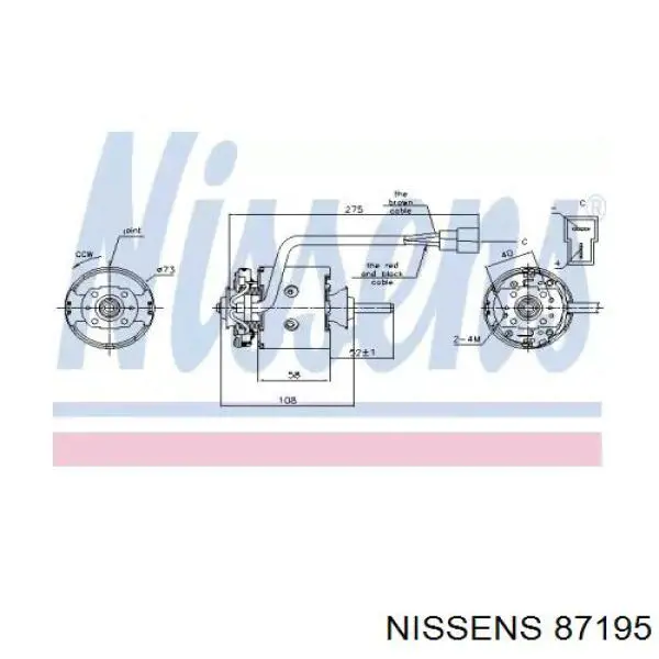 Вентилятор печки 87195 Nissens