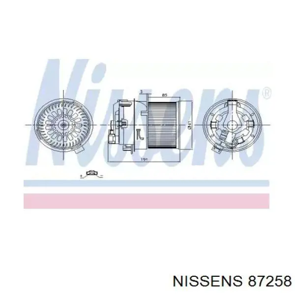 87258 Nissens вентилятор печки