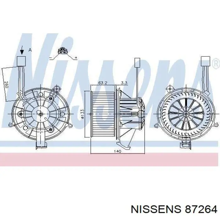 87264 Nissens Электромотор печки