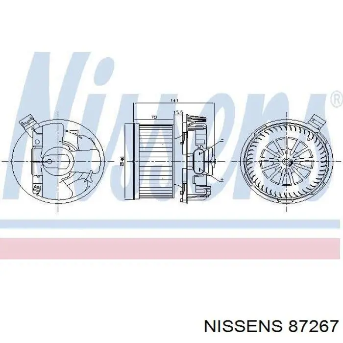 87267 Nissens вентилятор печки