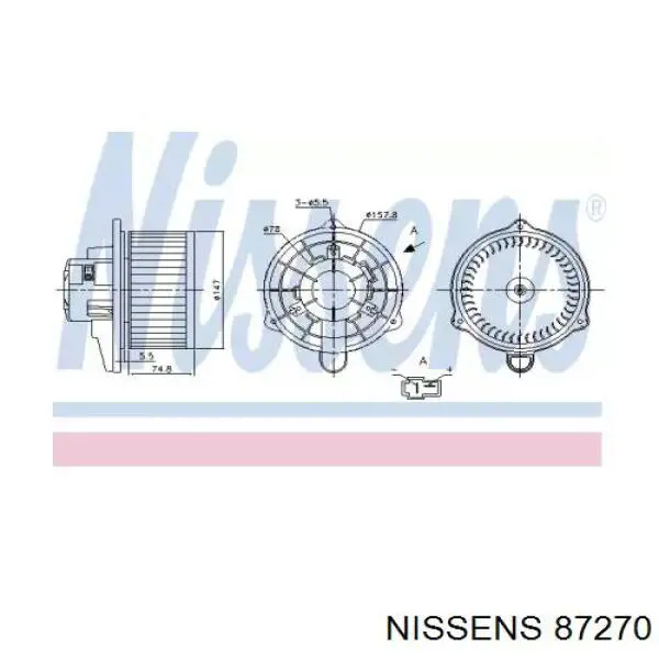 Вентилятор печки 87270 Nissens