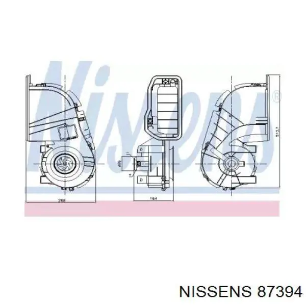 Корпус вентилятора печки 87394 Nissens